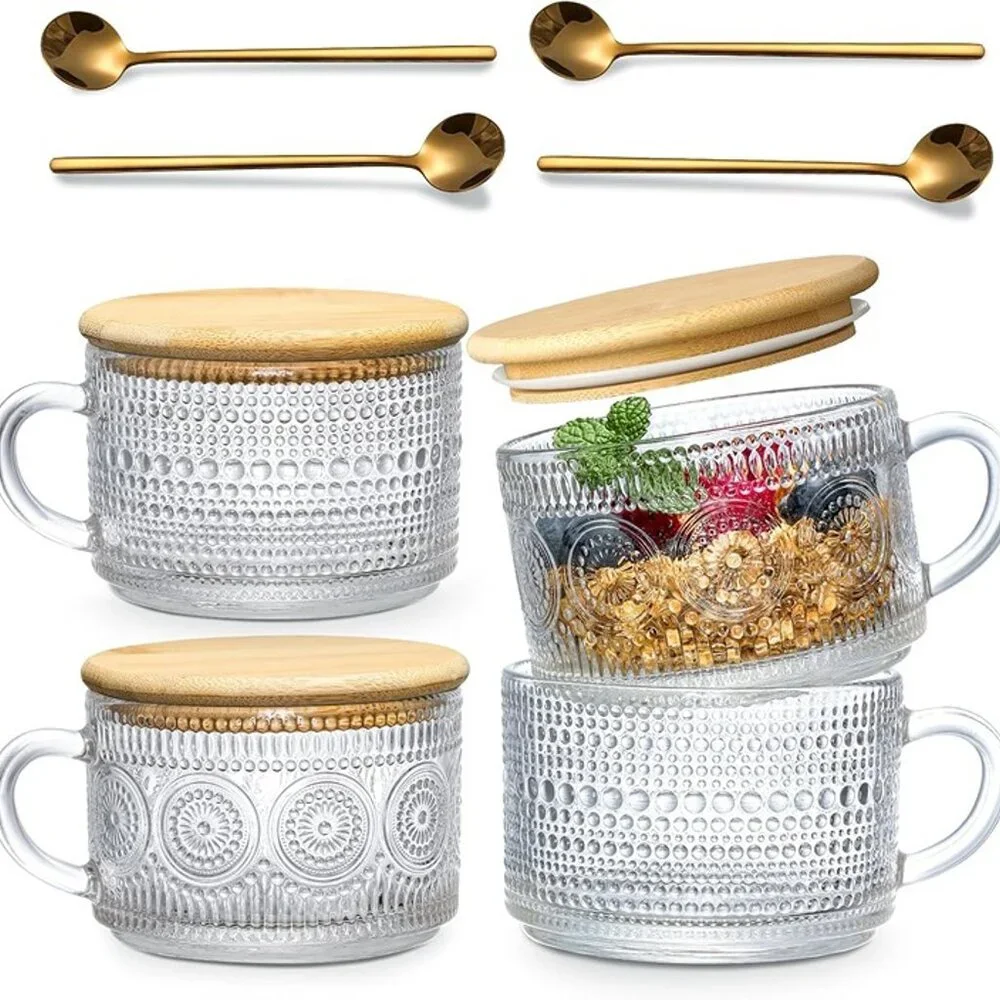 NEW 4pcs Set Vintage Coffee Mugs gifts for women, - Picture 3 of 8